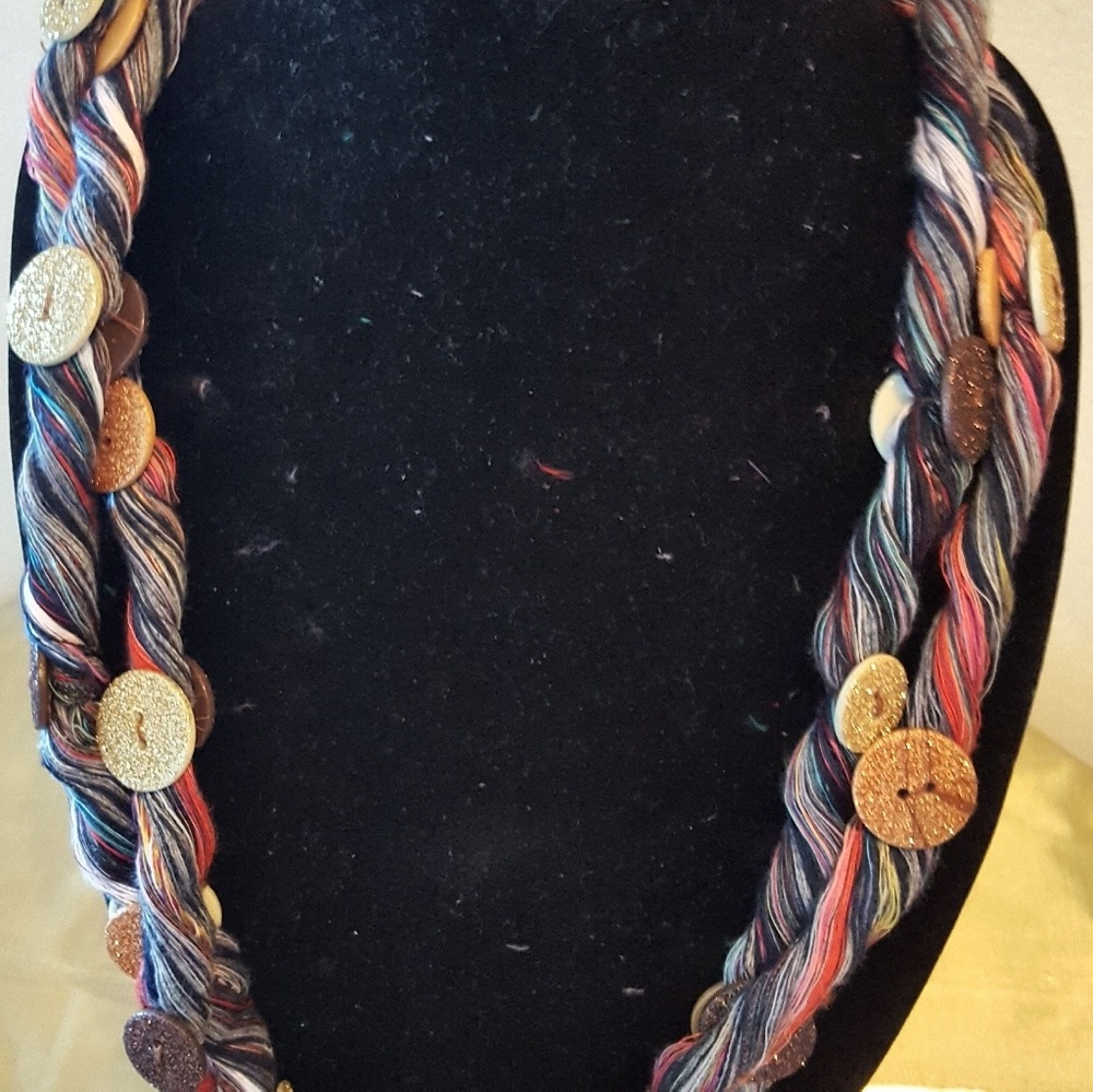 Handmade fiber necklace